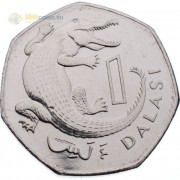 Гамбия 2016 1 даласи Крокодил