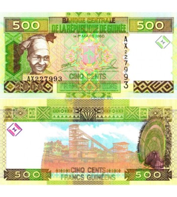 Гвинея бона 500 франков 2006