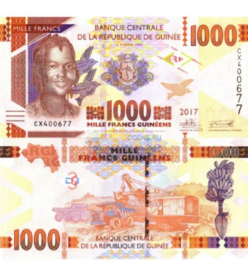 Гвинея бона 1000 франков 2017