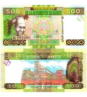 Гвинея бона (047a) 500 франков 2015