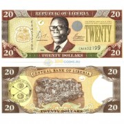 Либерия бона (028b) 20 долларов 2004 Либерия бона (028b) 20 долларов 2004