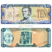 Либерия бона (027f) 10 долларов 2011 Либерия бона (027f) 10 долларов 2011