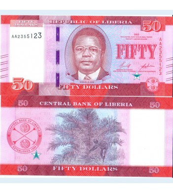 Либерия бона 50 долларов 2022