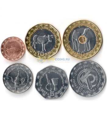 Мавритания 2017-2018 набор 6 монет
