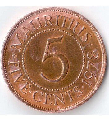 Маврикий 1978 5 центов