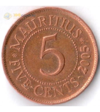 Маврикий 1987-2017 5 центов