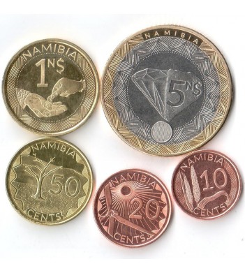 Намибия 2025 набор 5 монет Намибия 2025 набор 5 монет