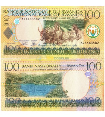 Руанда бона 100 франков 2003