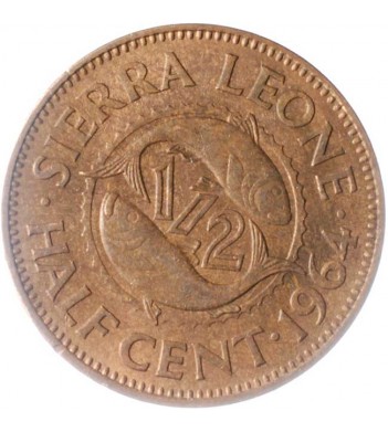 Сьерра-Леоне 1964 1/2 цента Рыбы