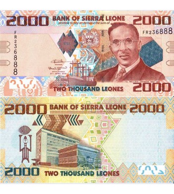 Сьерра-Леоне бона 2000 леоне 2016