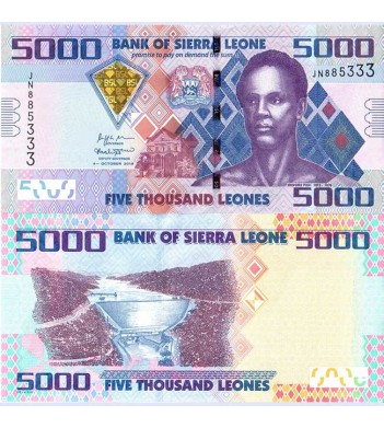 Сьерра-Леоне бона 5000 леоне 2018