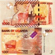 Уганда бона (049a) 1000 шиллингов 2010 Антилопы