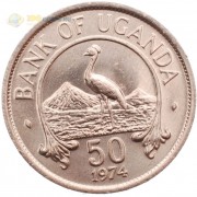 Уганда 1966-1974 50 центов Журавль Уганда 1966-1974 50 центов Журавль