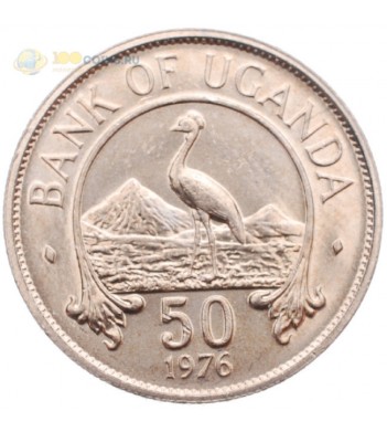 Уганда 1976 50 центов Журавль