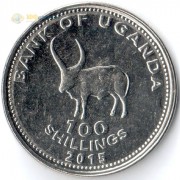 Уганда 2007-2019 100 шиллингов Бык Уганда 2007-2019 100 шиллингов Бык