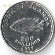 Уганда 2007-2019 200 шиллингов Цихлида Уганда 2007-2019 200 шиллингов Цихлида