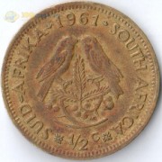 ЮАР 1961-1964 1/2 цента (F-VF) ЮАР 1961-1964 1/2 цента (F-VF)
