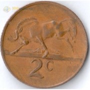 ЮАР 1968 2 цента Антилопа Гну ЮАР 1968 2 цента Антилопа Гну
