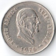 ЮАР 1976 10 центов Якобус Йоханнес ЮАР 1976 10 центов Якобус Йоханнес