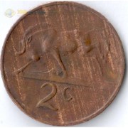 ЮАР 1976 2 цента Антилопа Гну ЮАР 1976 2 цента Антилопа Гну