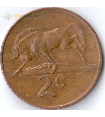 ЮАР 1979 2 цента Антилопа Гну