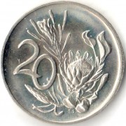 ЮАР 1970-1990 20 центов (XF-UNC) ЮАР 1970-1990 20 центов (XF-UNC)