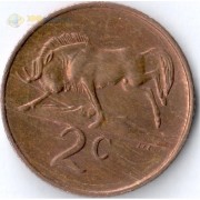 ЮАР 1982 2 цента Антилопа Гну ЮАР 1982 2 цента Антилопа Гну