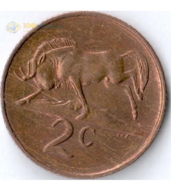 ЮАР 1982 2 цента Антилопа Гну