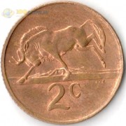 ЮАР 1970-1990 2 цента Антилопа Гну ЮАР 1970-1990 2 цента Антилопа Гну