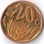 ЮАР 2007 20 центов iNingizimu Afrika ЮАР 2007 20 центов iNingizimu Afrika