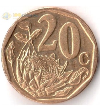 ЮАР 2015 20 центов