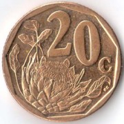 ЮАР 2017 20 центов