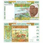 Западная Африка 500 франков 2002 (К - Сенегал) Западная Африка 500 франков 2002 (К - Сенегал)