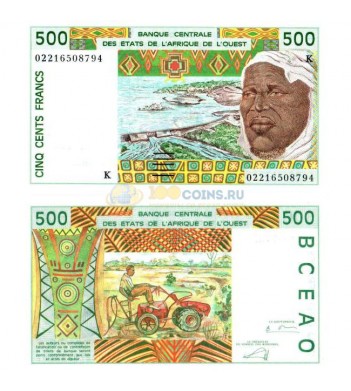 Западная Африка 500 франков 2002 (К - Сенегал)