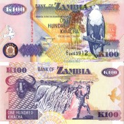 Замбия бона (038b) 100 квача 1992