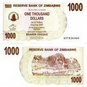 Зимбабве бона (044) 1000 долларов 2006