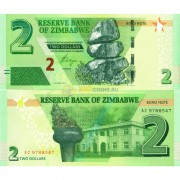 Зимбабве бона (099) 2 доллара 2016