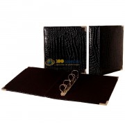 Папка (формат Оптима) рифленая (черная) d50