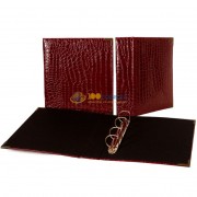 Папка (формат Оптима) рифленая (бордовая) d50
