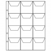 Лист для монет 12 ячеек Оптима (эконом)