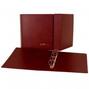 Папка (формат Оптима) ПВХ рифленая (бордовая) d50