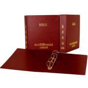 Папка (формат Оптима) БОНЫ ПВХ (бордовая) d50