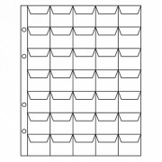 Лист для монет 35 ячеек Оптима (стандарт)