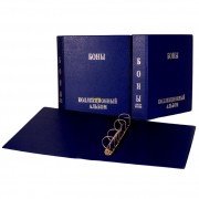 Папка (формат Оптима) БОНЫ ПВХ (синяя) d40