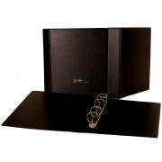 Папка (формат Оптима) ПВХ рифленая (черная) d50