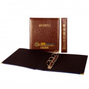 Папка (формат Оптима) МОНЕТЫ иск.кожа (коричн.) d40