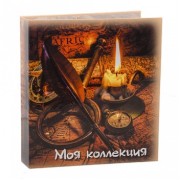 Папка (формат Оптима) картон Коллекция (коричневая) d50