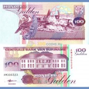 Суринам бона (139b) 100 гульденов 1998 Суринам бона (139b) 100 гульденов 1998