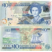 Восточные Карибы бона 10 долларов 2008 Восточные Карибы бона 10 долларов 2008