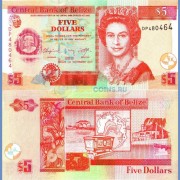 Белиз бона 5 долларов 2011 Белиз бона 5 долларов 2011